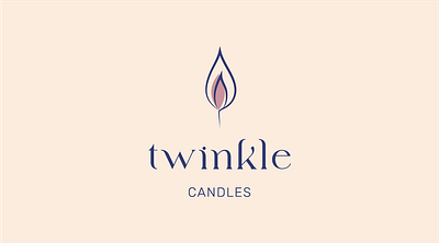 Logo | Candles Twinkle brand branding candle design graphic design logo logotype one line typography vector