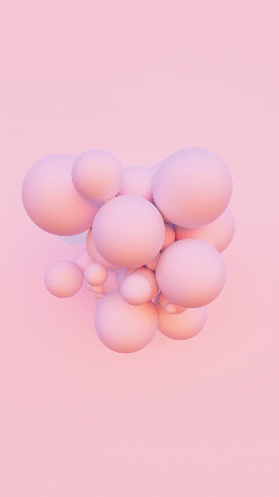 Pink Bubbles 3d animation motion graphics ui