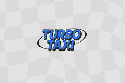 Logo Y2k style 2000s branding design graphic design logo retro taxi logo turbo car typography vector y2k y2k logo y2k style