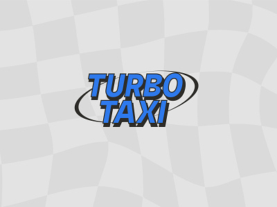 Logo Y2k style 2000s branding design graphic design logo retro taxi logo turbo car typography vector y2k y2k logo y2k style