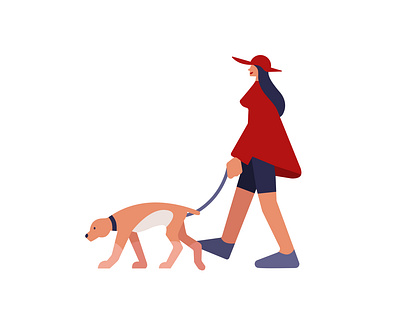 Dog walker branding design digital 2d digitalartist illustration logo ui vector vector art vector artwork
