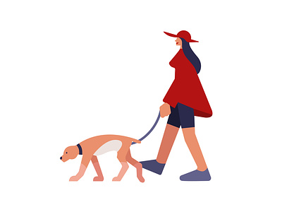 Dog walker branding design digital 2d digitalartist illustration logo ui vector vector art vector artwork