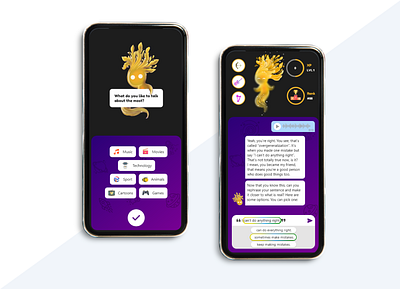 Glows App, AI Assistant assisstant design mobileapp ui