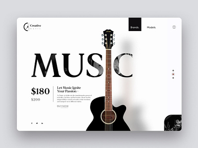 Music Header UI design branding design figma graphic design home landing page ui ux web website