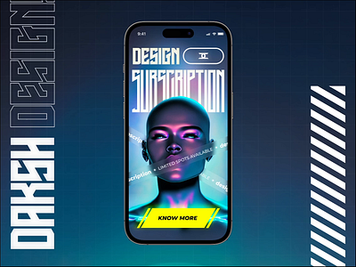 Futuristic Agency website animation branding dailyui dark futuristic holographic neon
