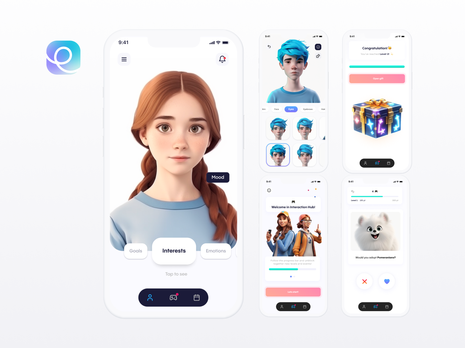 Digital Teen - Parental App ai app design digital twin digitalteen minimal mobile parental app parents product teenagers teens ui ux