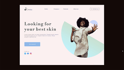 Website design with some micro-interaction animation design figma micro=interaction mobile app skincare ui ui design ux website