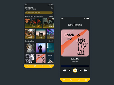 #DailyUI 009: UI for Music App app design graphic design media player music app songs songs app ui ux