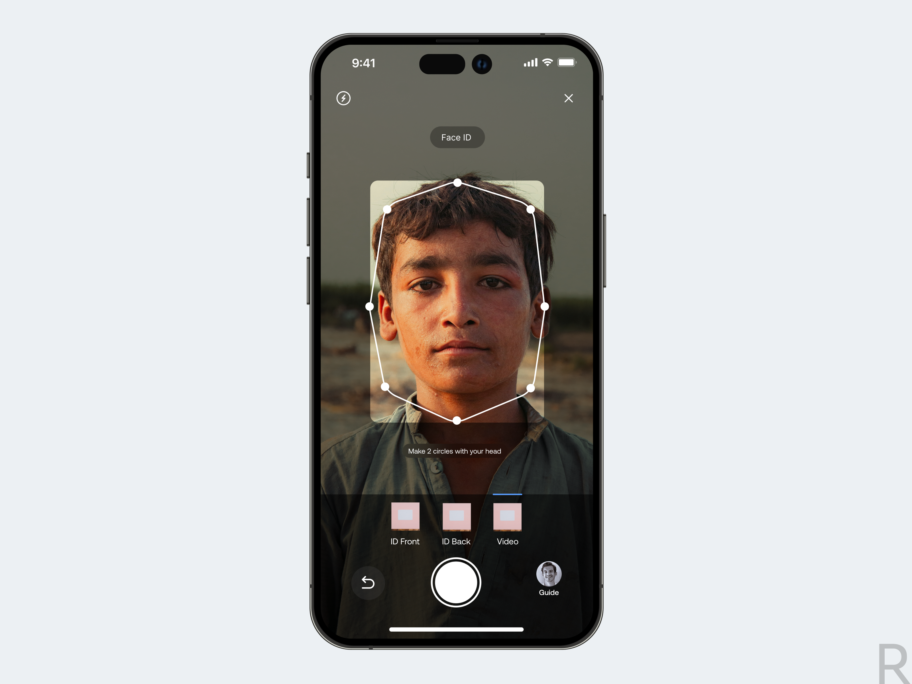 Verify Identity ai capture camera identity product design scan ui web design