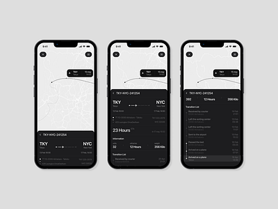 Parcel Management Application (Map) app design ios mobile ui ux