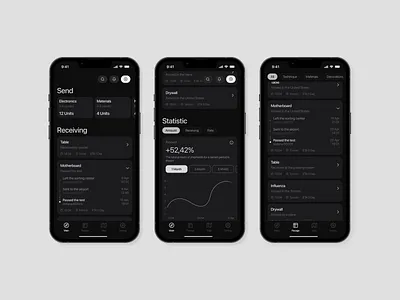 Parcel Management Application app design ios ui ux