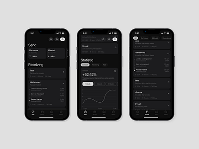 Parcel Management Application app design ios ui ux