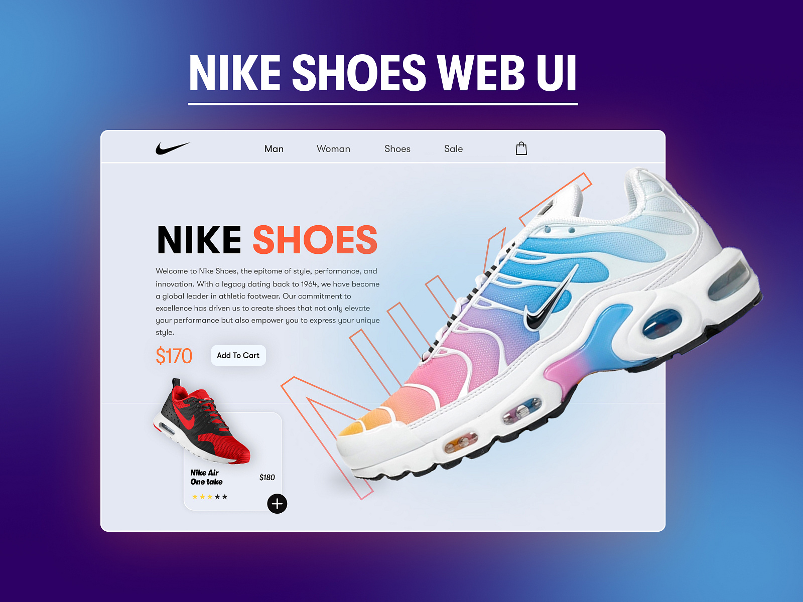 Nike Shoes web ui Design by Alif H. on Dribbble