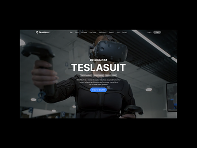 Teslasuit - Product website hardware product product product design product page product website software startup teslasuit ui ux web website