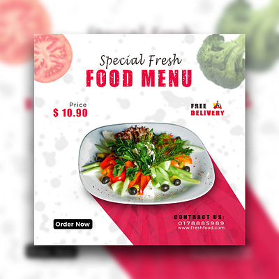 Social Media Food Menu Design branding cover design food foodmenu graphic design instragrampost menu restrurent socialmediapost