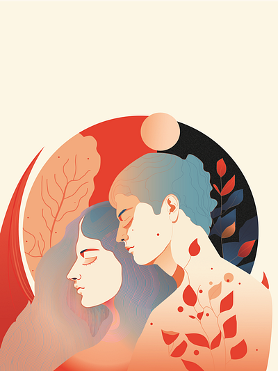 Intimacy Illustration design editorial illustration graphic design illustration poster vector