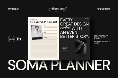 SOMA Creative Planner CANVA PS branding design illustration logo vector