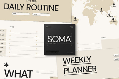 SOMA Creative Planner CANVA PS branding design graphic design illustration logo vector