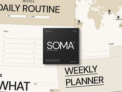 SOMA Creative Planner CANVA PS branding design graphic design illustration logo vector