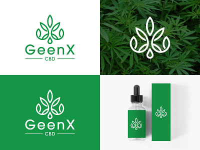 Greenx cbd logo design abastract logo branding cannabis cbd design graphic design hemp icon logo logo design logo maker marijuanas minimal modern logo product vector
