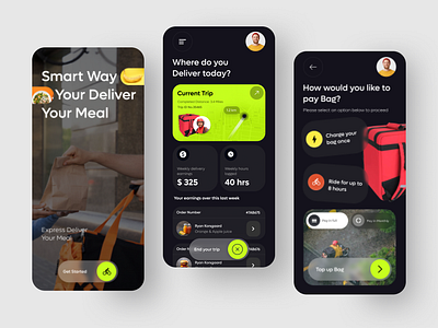 Food Delivery Mobile UI app best branding clean food mobile ui ux