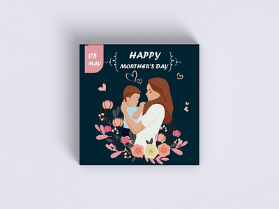 Happy Mother's Day! day hand lettering happy mothers illustration lettering mom mother mothers day screen print texture thanks mom type typography