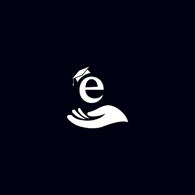 Educare cleane create logo design e letter education education logo hand logo design logos minimal modern simple