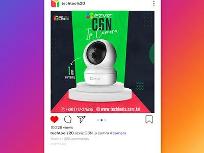 Camera Social Media Post Design carema design ezviz media photoshop post social social media