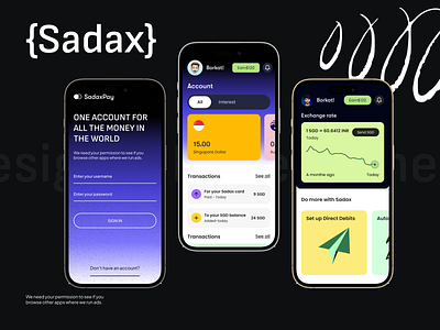 Sadax Finance Mobile App design finance mobile app logo mobile mobile app mockup new app ui ux