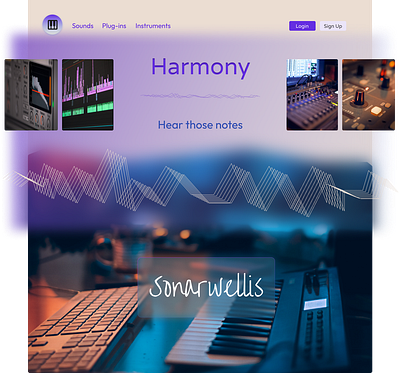Harmony...Hear those Notes animation concept figma graphic design ui