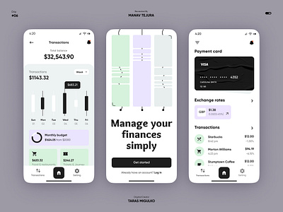 Bank App app dashboard design ui