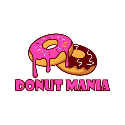 Donut Mania bar logo best logo branding business logo business startup company logo creativity design food logo graphic design illustration mascot minimalist pictorial logo restaurant logo