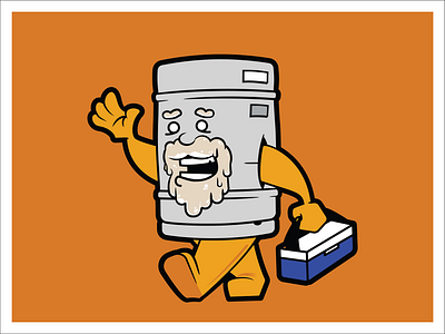 Cornelius beer character design food illustration junk keg mascot