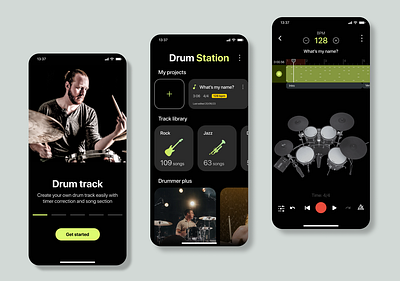 Drum Station - Drum app app design ui ux