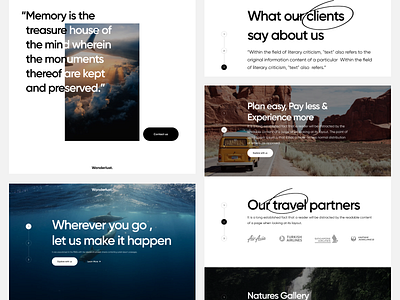 Travel Agency - Landing Page 999watt agency black branding country design foreign images india landing page out of india theme travel travelling ui ux wander wanderlust web design white