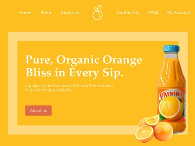 Orange Juice Website Hero section ui