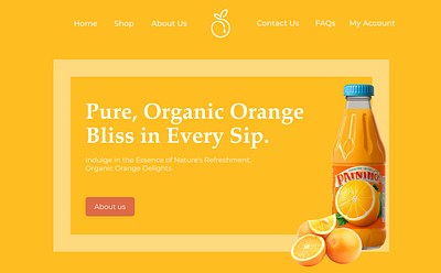 Orange Juice Website Hero section ui