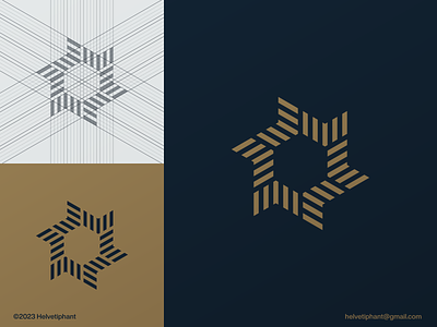 Hexa Arrows - Striped abstract logo arrows logo brand design branding creative logo designs dynamic logo geometric logo hexagon logo icon logo logo design logo design grid minimalist logo modern logo designs moevement logo negative space logo pattern logo radial array logo star logo stripes logo