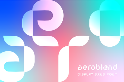 AeroBlend Display Font aeroblend font design design resources display font font fonts futuristic futuristic font modern font typefaces