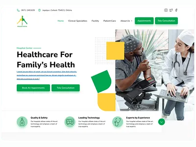 Website design branding creative design health hospital illustration ui ux website