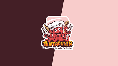 Tentaculer - cartoon mascot logo design branding cartoon chef design food graphic design illustration kitchen logo mascot octopus restaurant