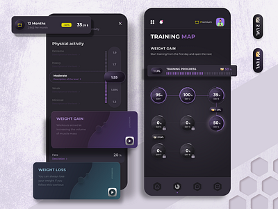 Workout App UI UX Design app app design app interface cards creative experience design interface interface design map mobile app mobile interface sport training ui user experience user interface ux ux design workout workout app