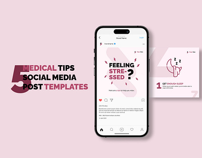 Medical Tips Social Media Post Templates brand awareness design graphic design medical social media tips