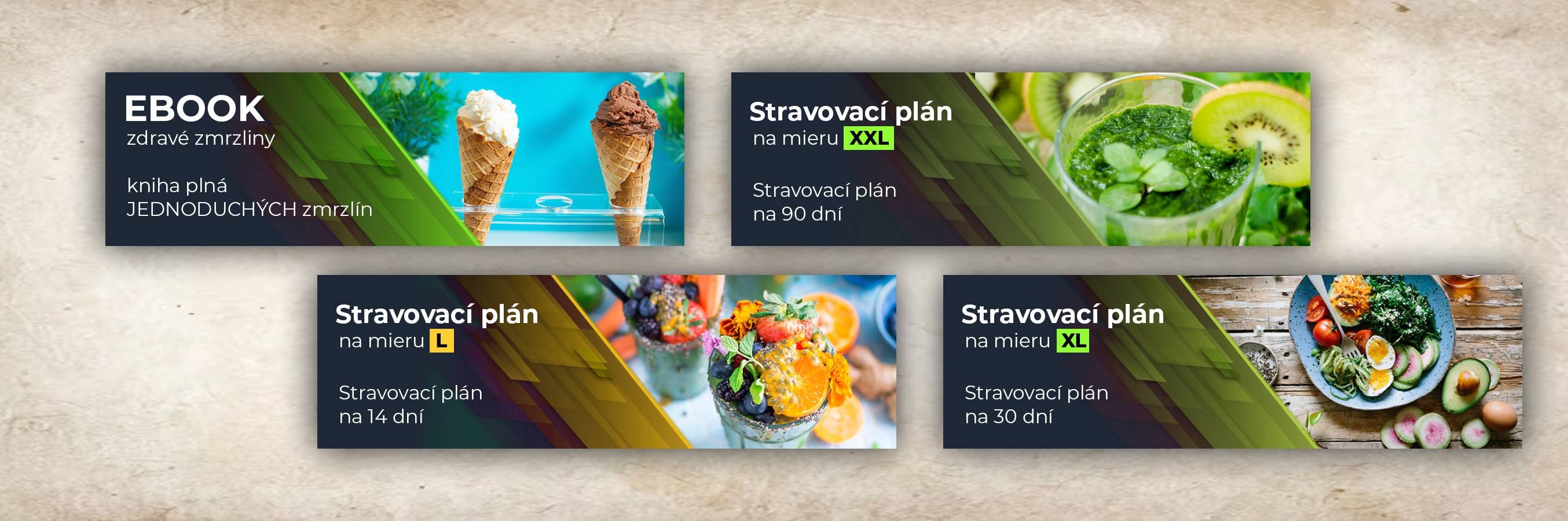 Project "Chudnutie - zdravá strava" - banners on web page