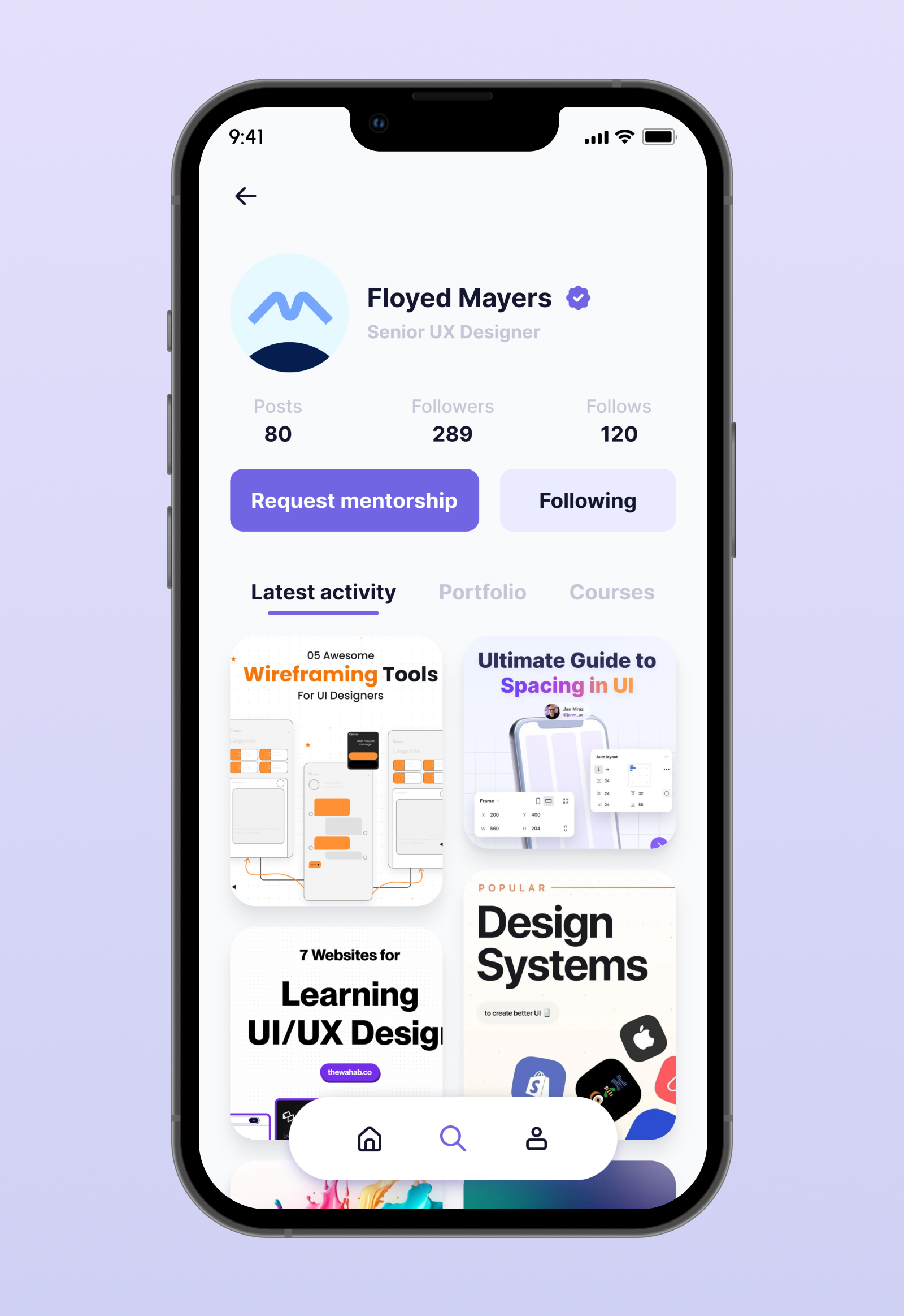User Profile app dailyui figma ui user profile