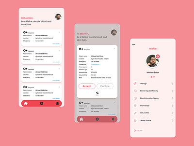 Bloodconnect app design graphic design typography ux