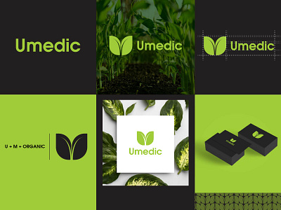 Umedic Organic Logo Design app logo design brand identity branding design eco illustration logo logo maker natural logo deign ntural logo mark organic logo ui vector