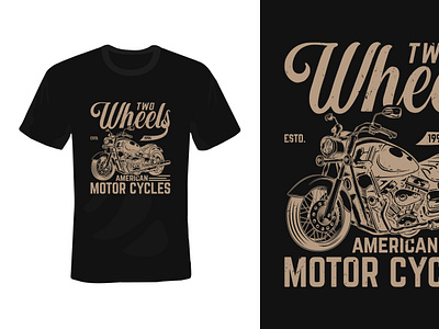 Motorcycle T-Shirt Design illustration american motorbike bike bike logo biker biker t shirt custom graphic design graphics illustration motorbike motorcycle t shirt t shirt design t shirt designer tshirts typography vector wheels