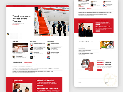 The Presidential Website of Indonesia (Light Mode) adobe xd branding design figma government indonesia news president presidential presidential website republic indonesia ui ui design uiux uiux design ux vice president web website