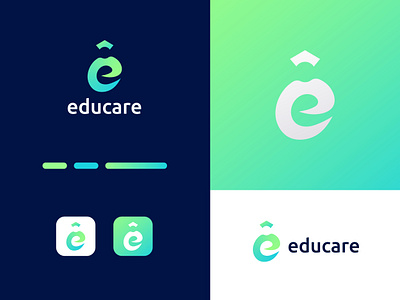 Educare Logo Design (unused) academy logo app icon app logo best logo brand branding design educare education logo gradient graphic design logo logo designer minimal modern design modern logo study tech technology vector